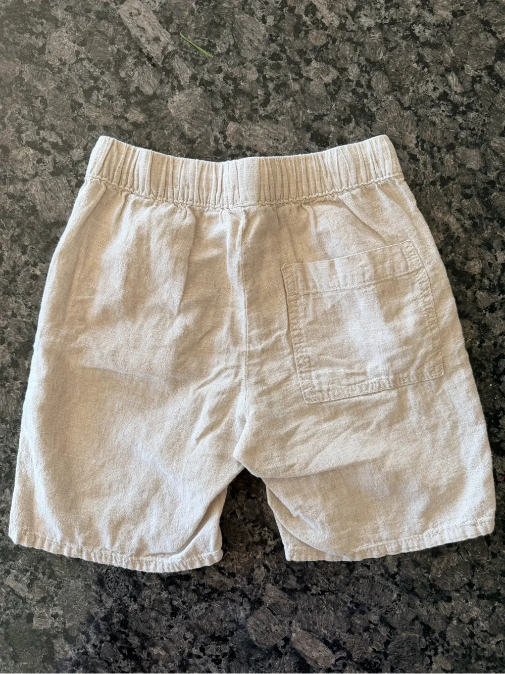3/$15 H&M Drawstring Neutral Linen Blend Shorts Size 6Y Beige Summer Outfit